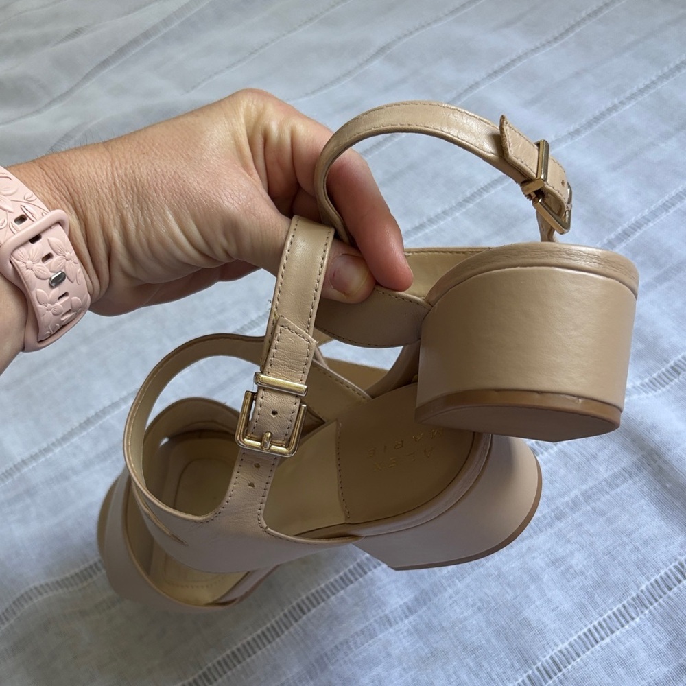 Alex Marie NWOT Nude Strappy Sandals - Picture 5 of 13